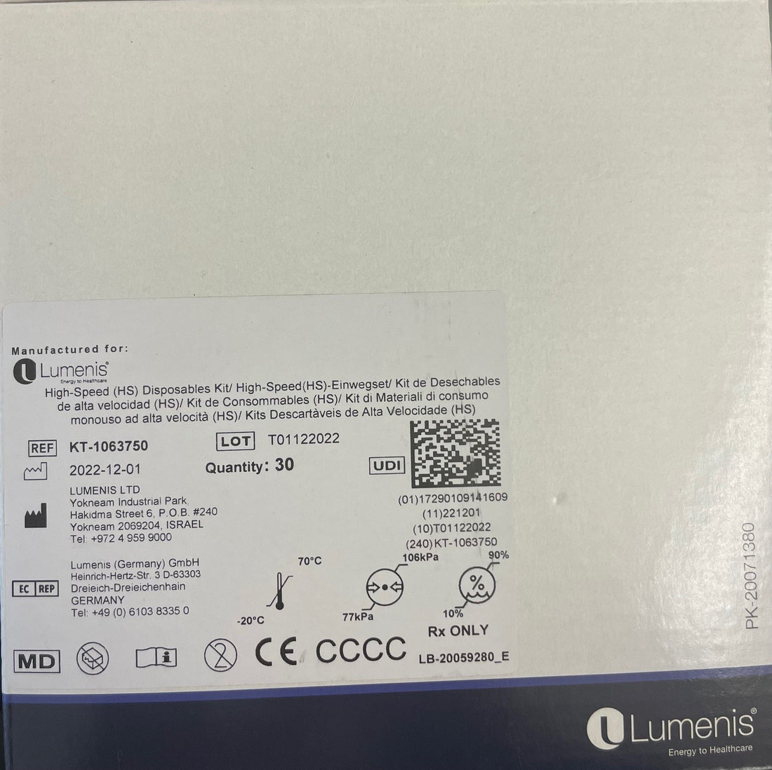 Lumenis LightSheer - High Speed Handpiece Disposable Tips