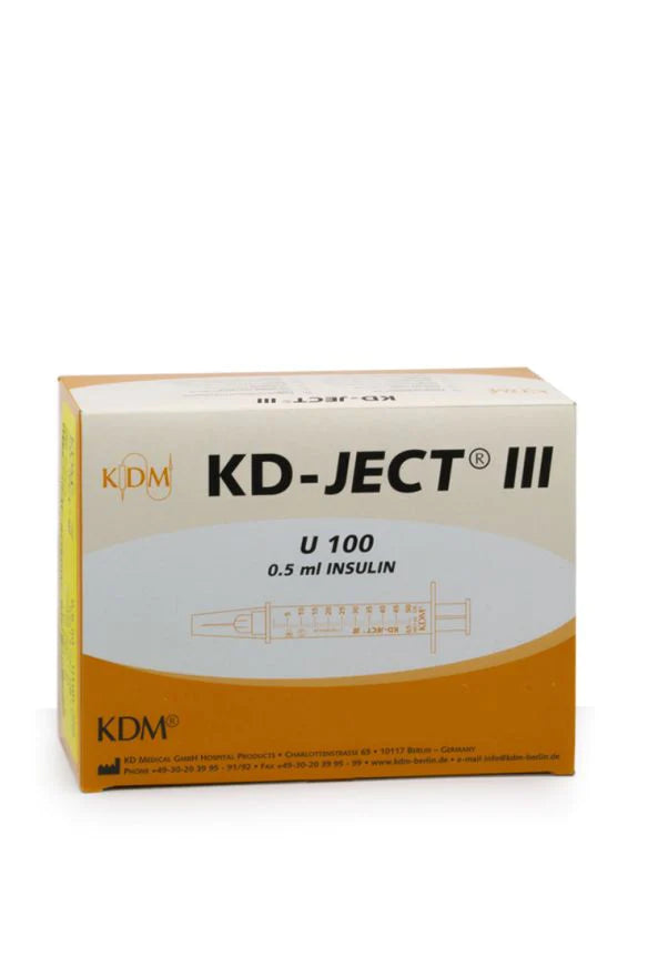 0,5ml INSULINSPRØYTE 8mm 30G KD-JECT 100 STK