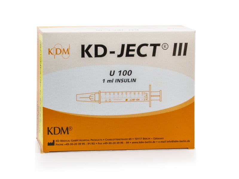 INSULINSPRUTA KD-JECT 3-KOMP 1ML 30G 12MM 100STK