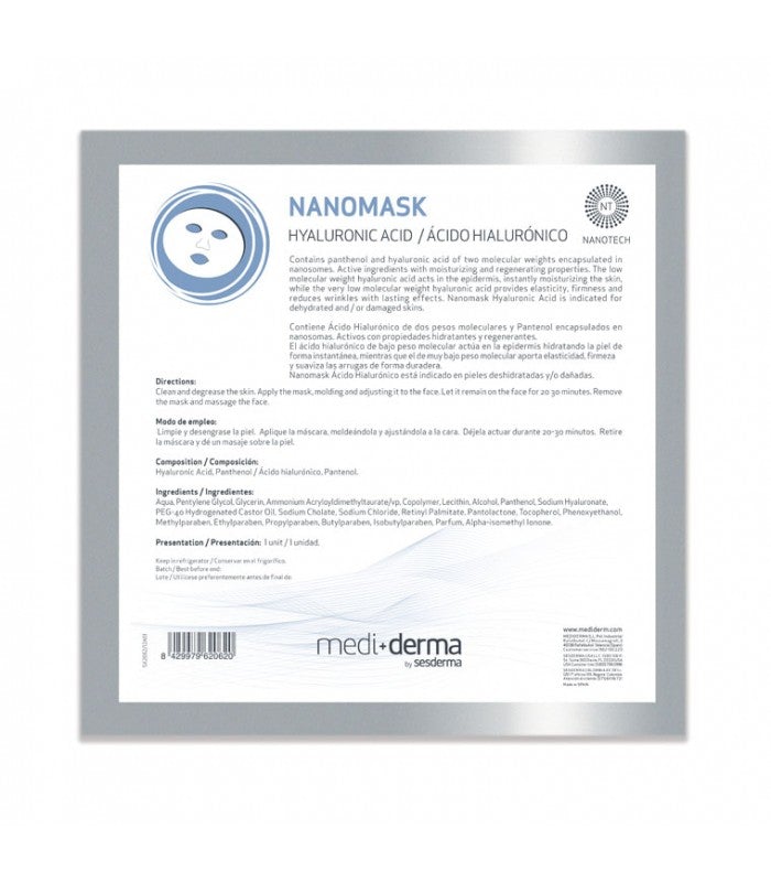 MEDIDERMA NANOMASK HYALURONIC ACID - 1 stykk