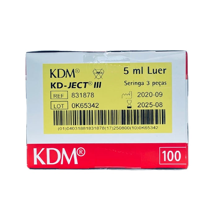 SPRØYTE LUER 3KOMP KD-JECT 5ML, 100 stykk